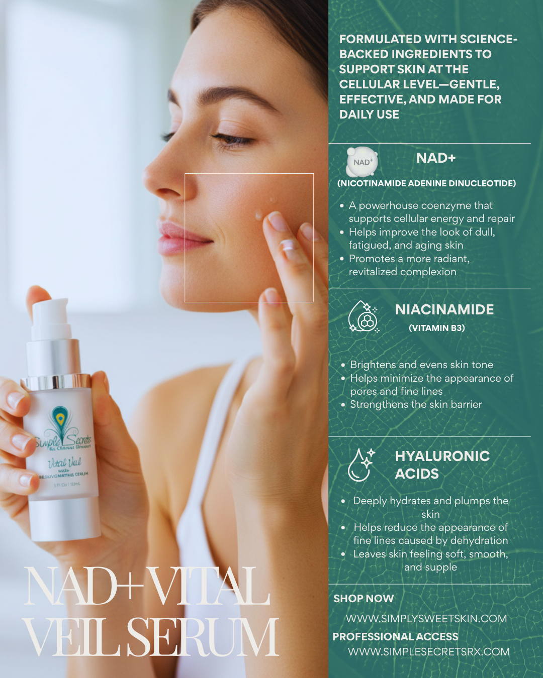 Elevate Your Treatment Results with NAD+ Vital Veil Serum