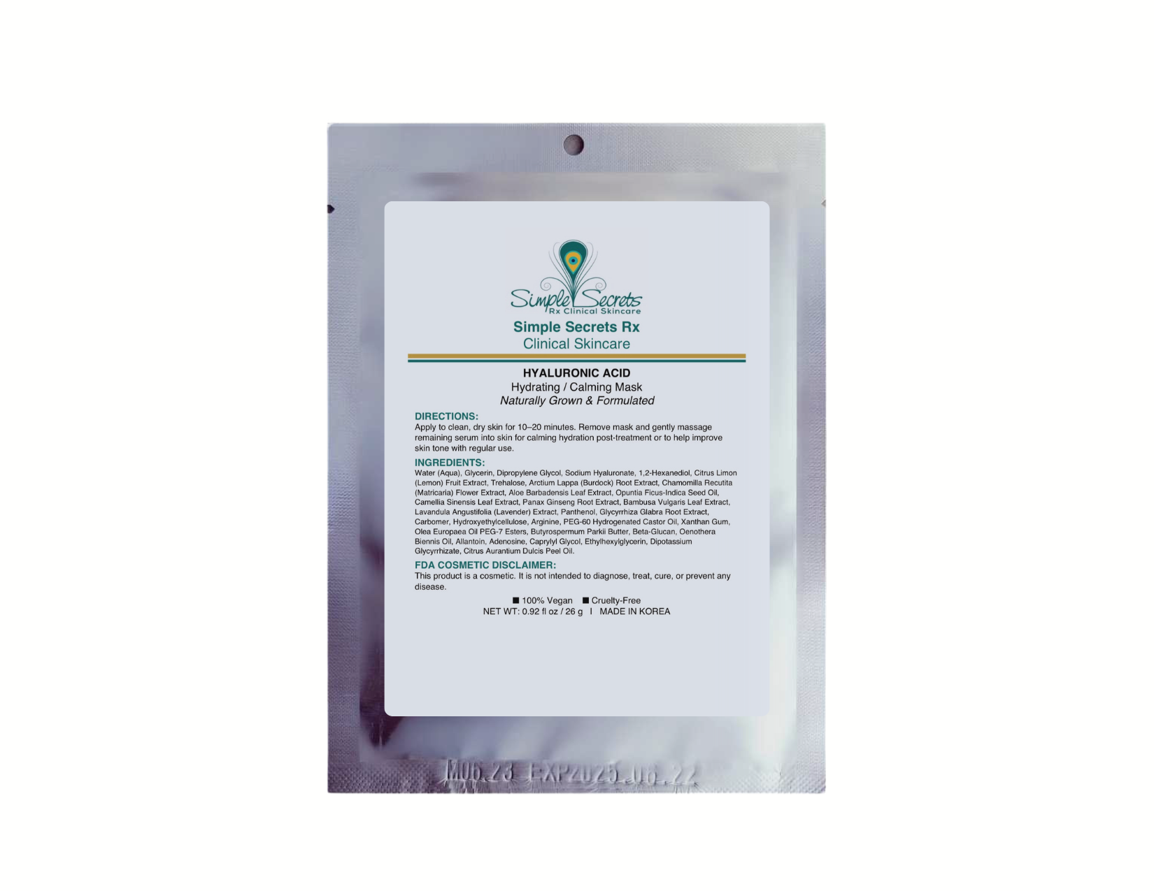 Revitalizing Post Care Mask